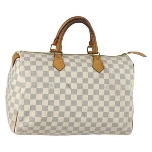 LOUIS VUITTON Damier Azur Speedy 35 Hand Bag N41535 LV Auth 159671